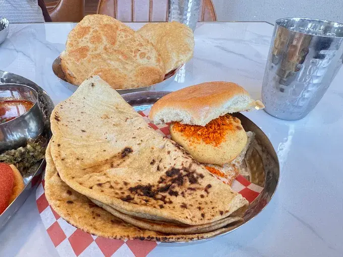 Maharashtrian Thali complete meal at NMKB's Mumbaaayi